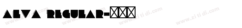 ALVA Regular字体转换